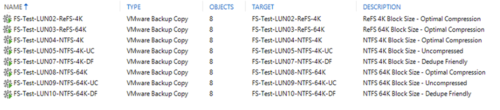 ReFS vs NTFS - Veeam Test Copy Jobs